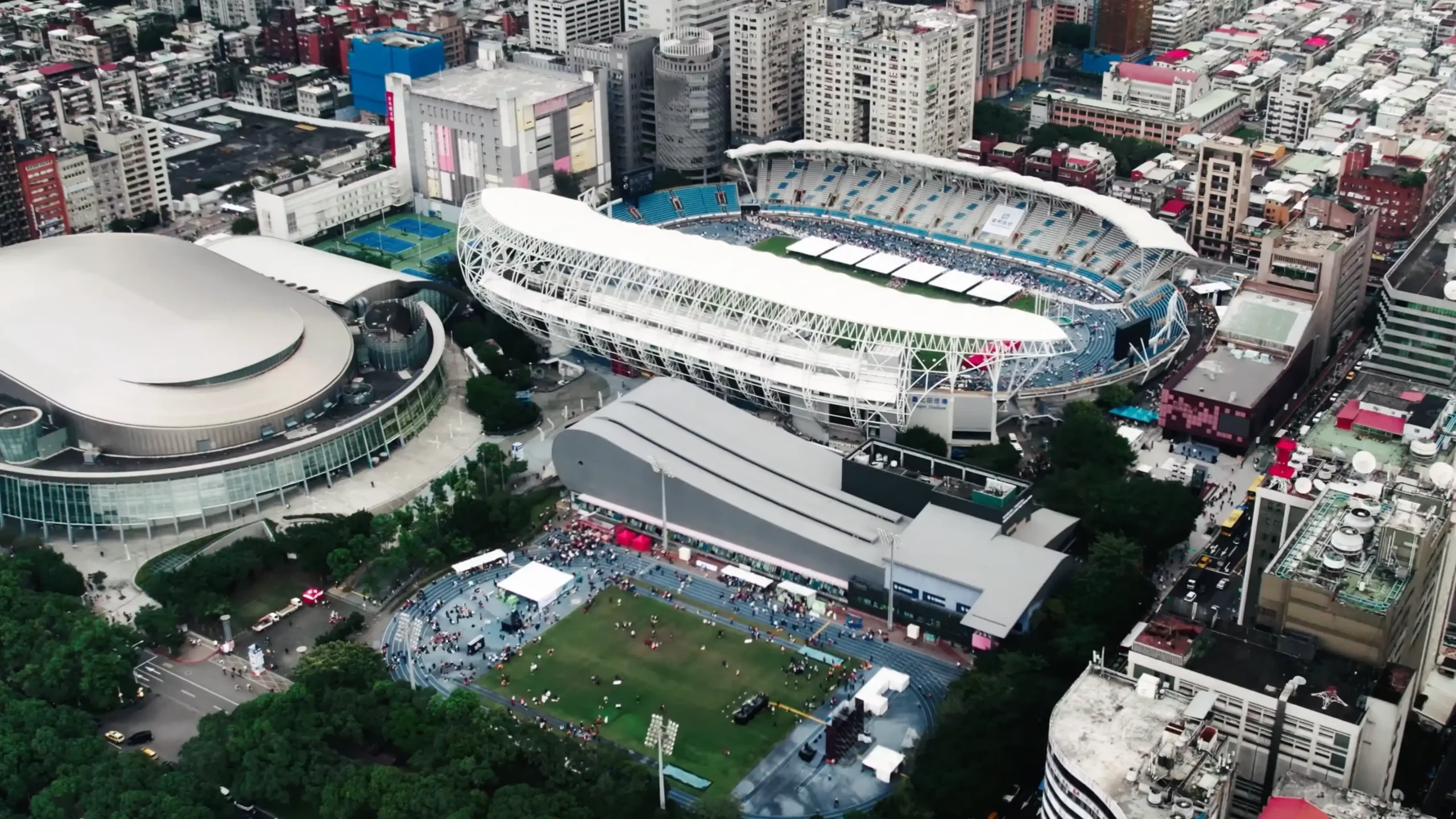 台北大巨蛋工程空拍鳥瞰
