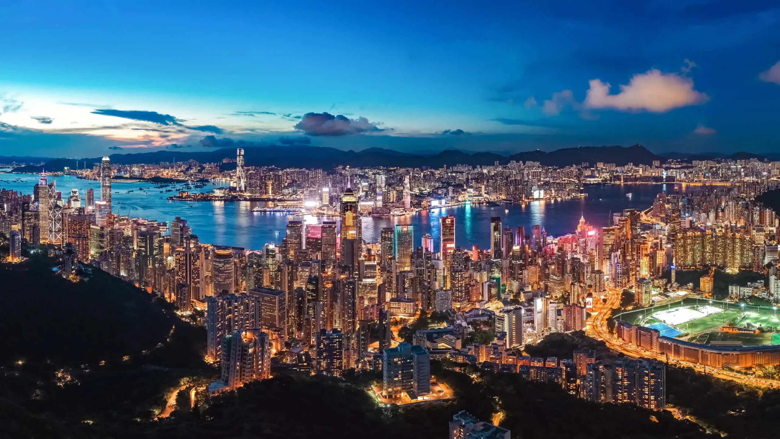 香港城市夜景高空空拍｜瑞森航拍跨國拍攝